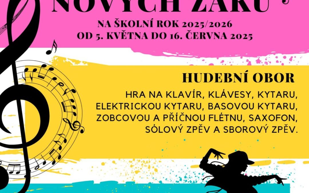 Zápis žáků do uměleckých oborů ZUŠ