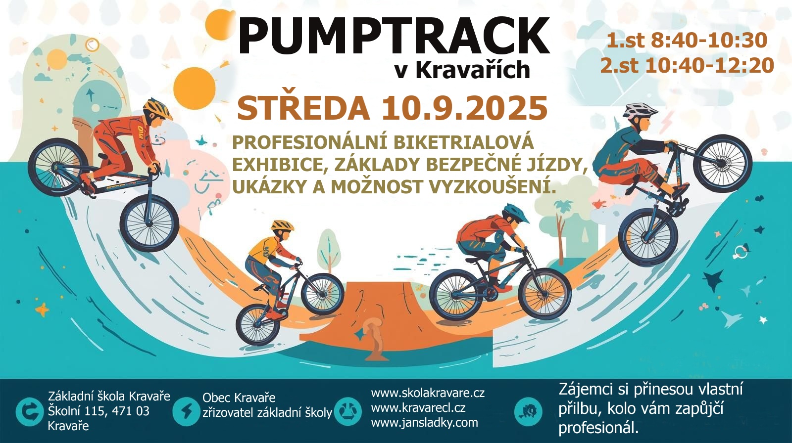 SLAVNOSTNÍ OTEVŘENÍ PUMPTRACKu ZA ŠKOLOU